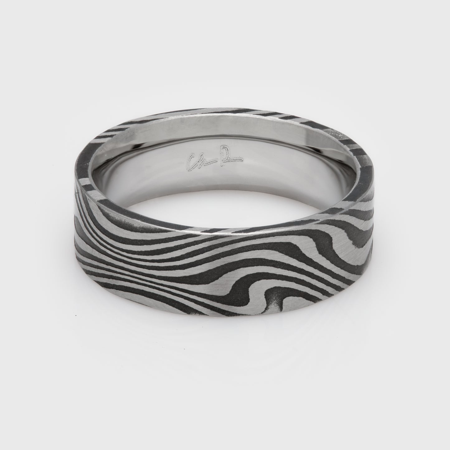 Damascus Steel Notan Pattern Band