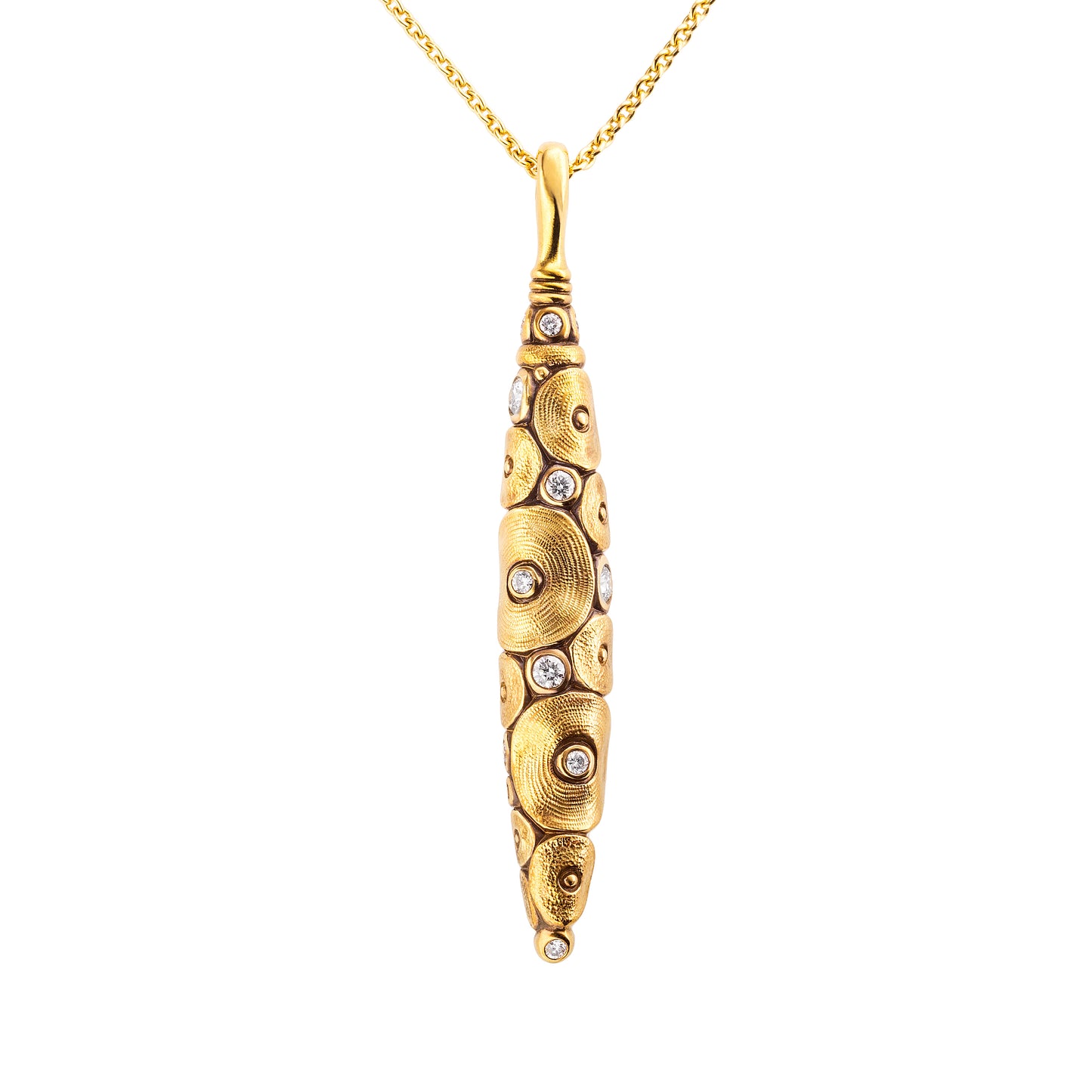 18K Shark Diamond Pendant & Chain