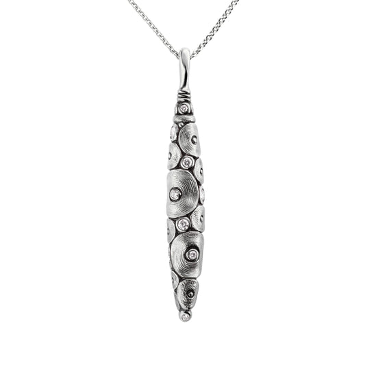 Platinum "Shark" Diamond Pendant & Chain
