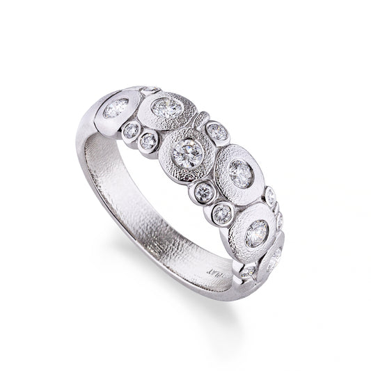 Platinum Candy Diamond Dome Ring