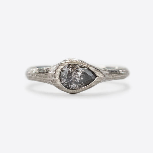 Rustic Diamond Ring in Platinum