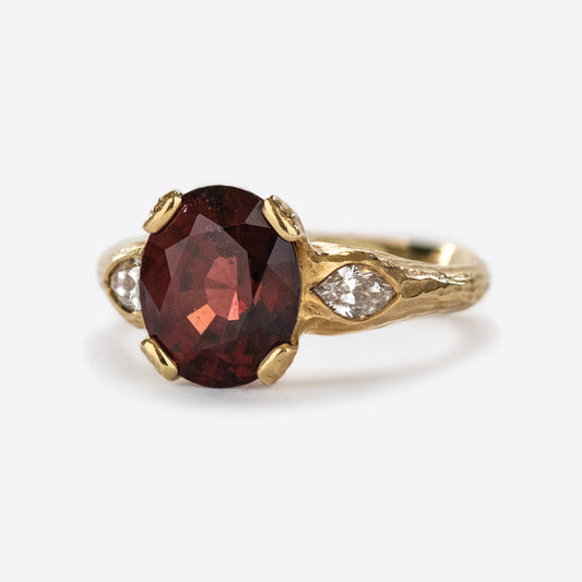 Red Spinel Ring in 18k Yellow Gold