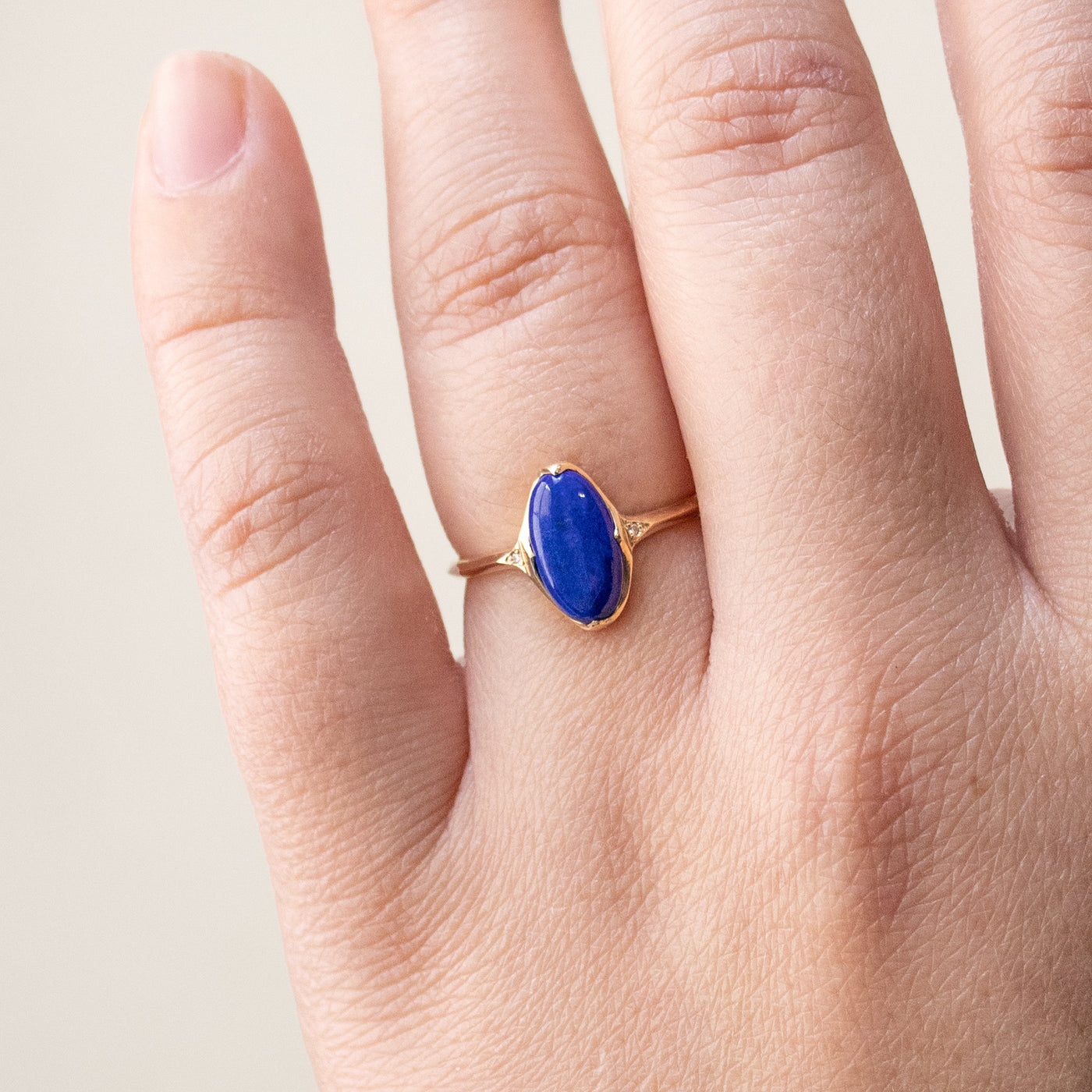 Lapis and Diamond Ring