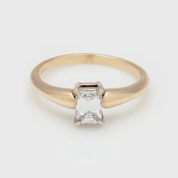 Emerald Cut Lab Diamond Solitaire Ring