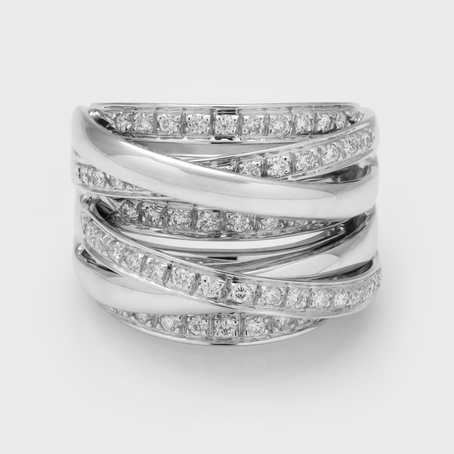 Multi Row Diamond Cocktail Ring