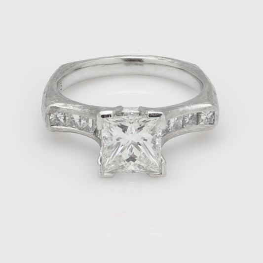 Platinum Princess Cut Diamond Ring