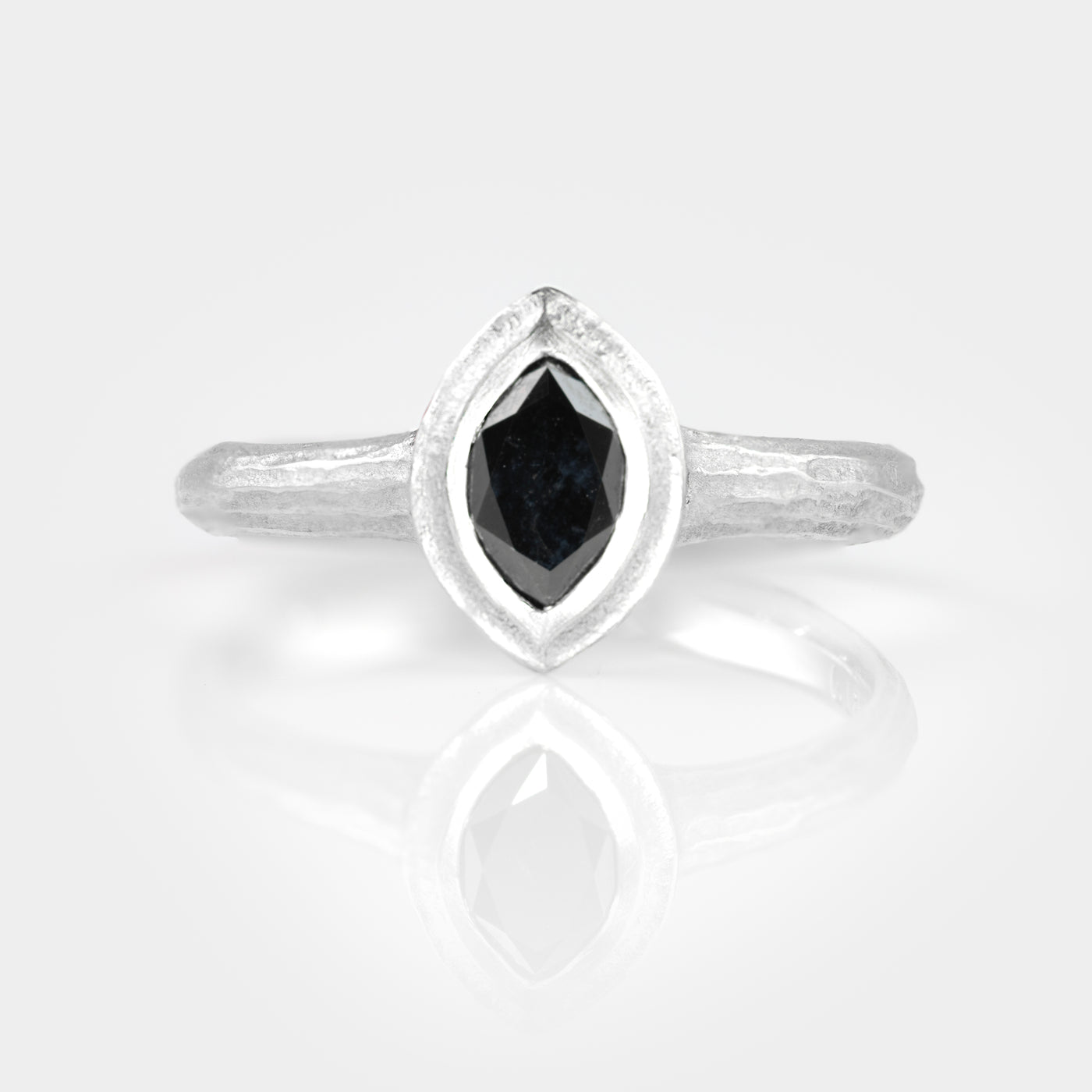 Marquise Black Diamond Ring
