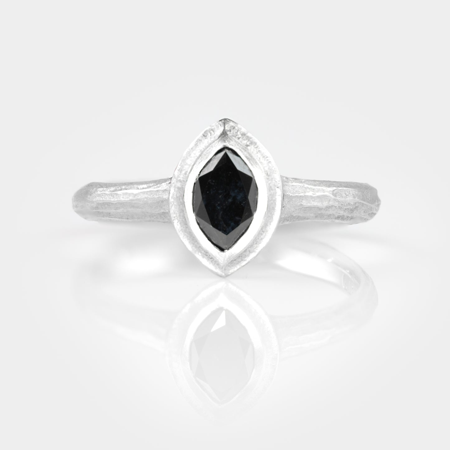 Marquise Black Diamond Ring