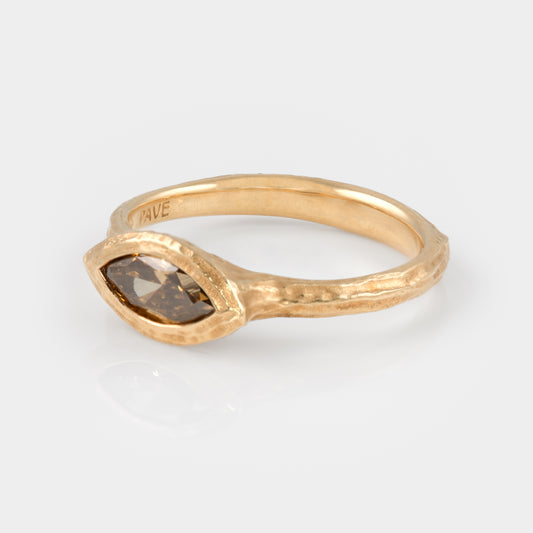 Brown Marquise Diamond Ring
