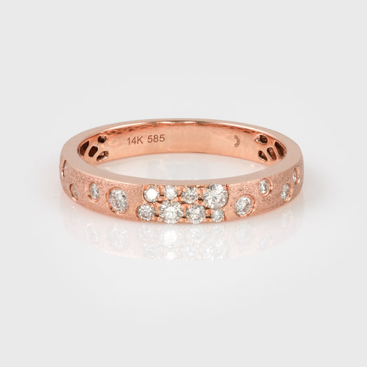 Rose Gold Diamond Confetti Band