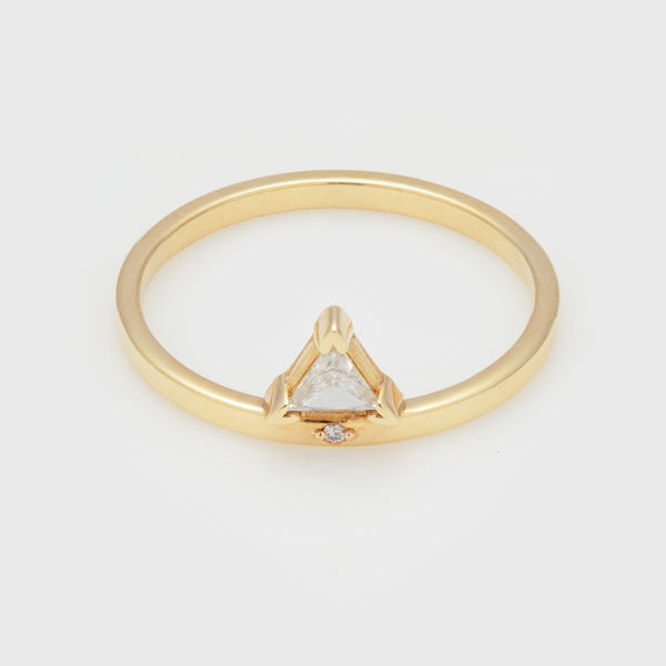 Trillion-cut Diamond Ring