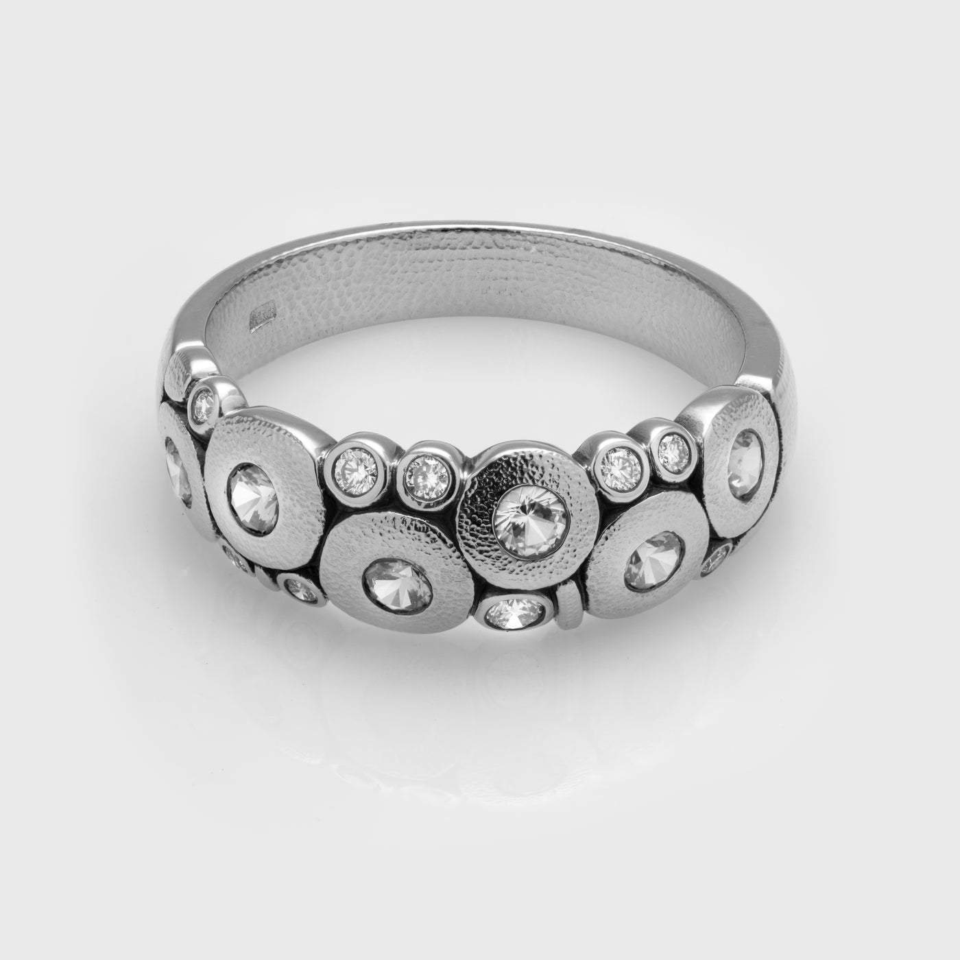 Platinum Candy Diamond Dome Ring