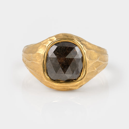 22k Gold Rustic Diamond Ring
