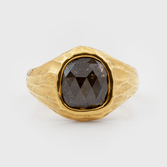 Rustic Diamond Redwood Bark Ring