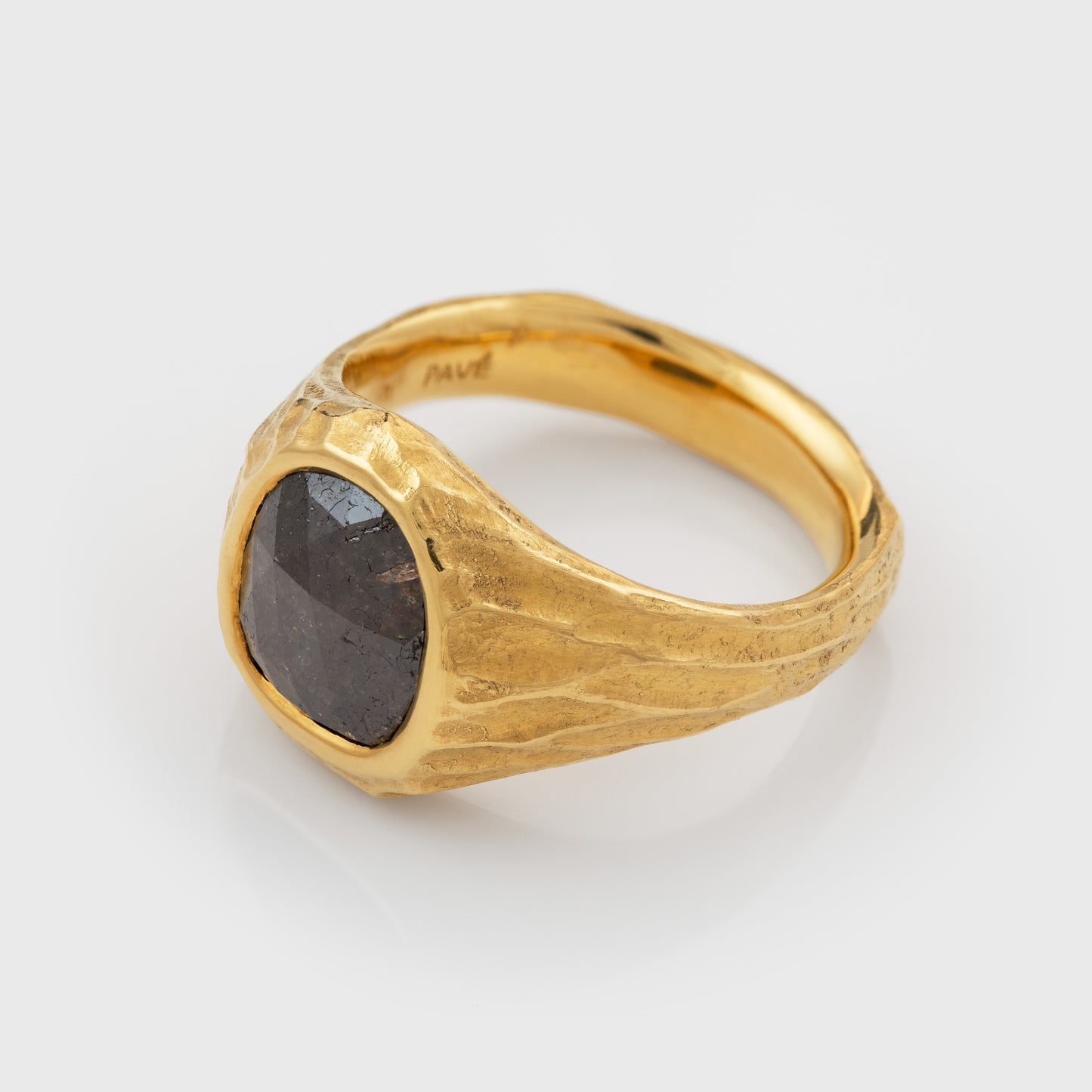 Rustic Diamond Redwood Bark Ring