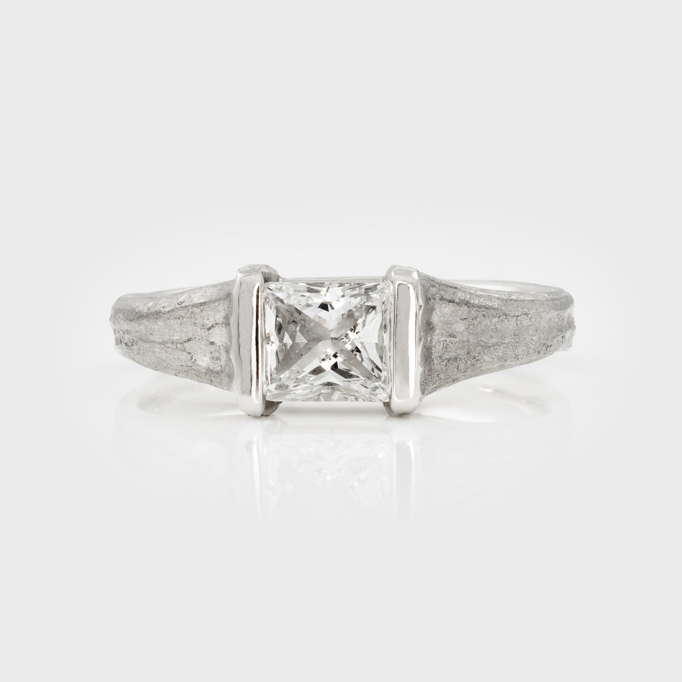 Large Diamond Rings Plain Rectangular Rectangular Diamond Ring – Pavé Fine Jewelry Design