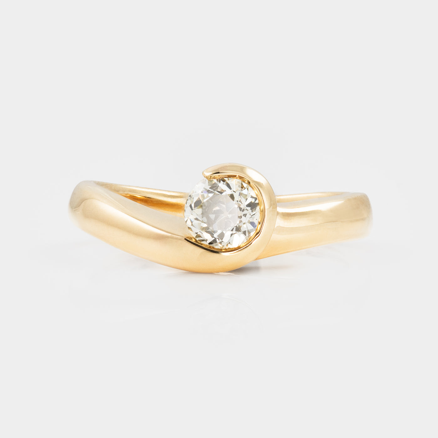 Old Cut Diamond Swirl Ring