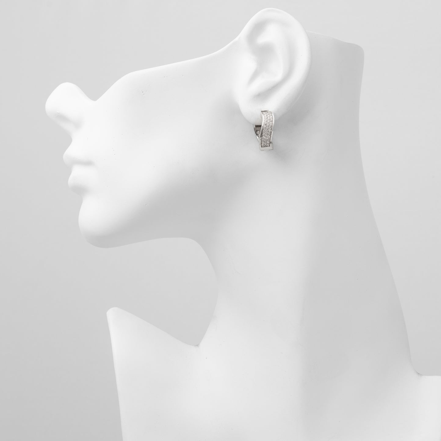 White Gold Diamond Hoops