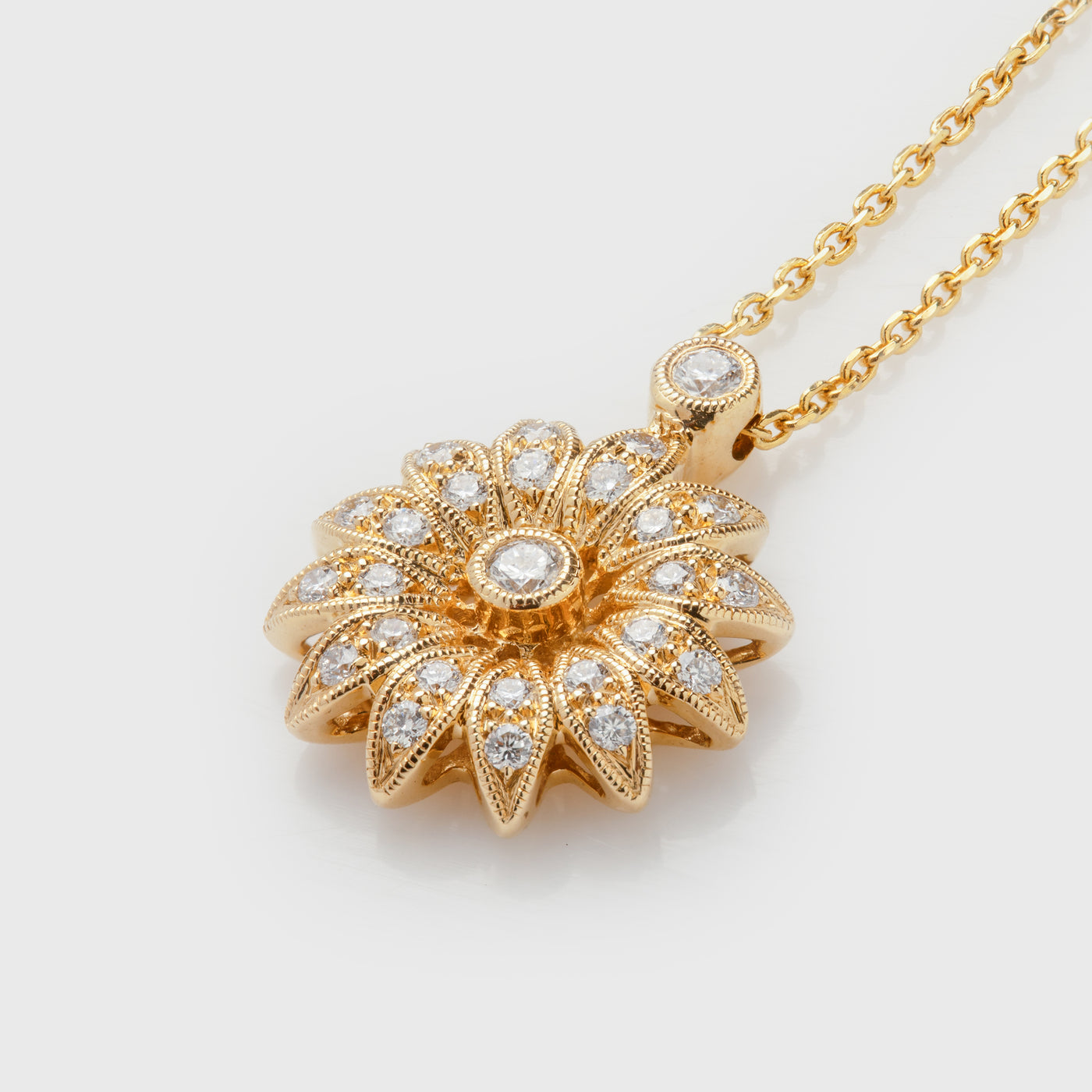 Diamond Flower Necklace