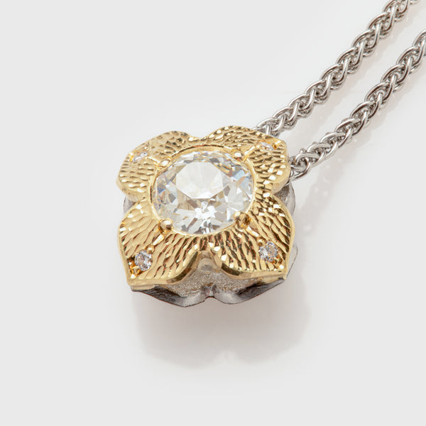 "Forest Flower" Two Sided Diamond Necklace