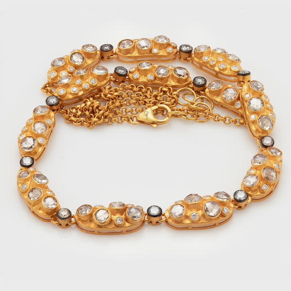 Rose Cut Diamond & Gold Necklace