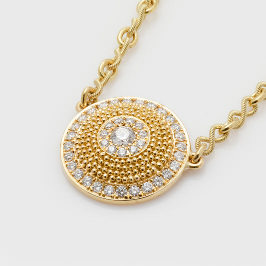 "Circle of Light - Medium" Diamond Necklace