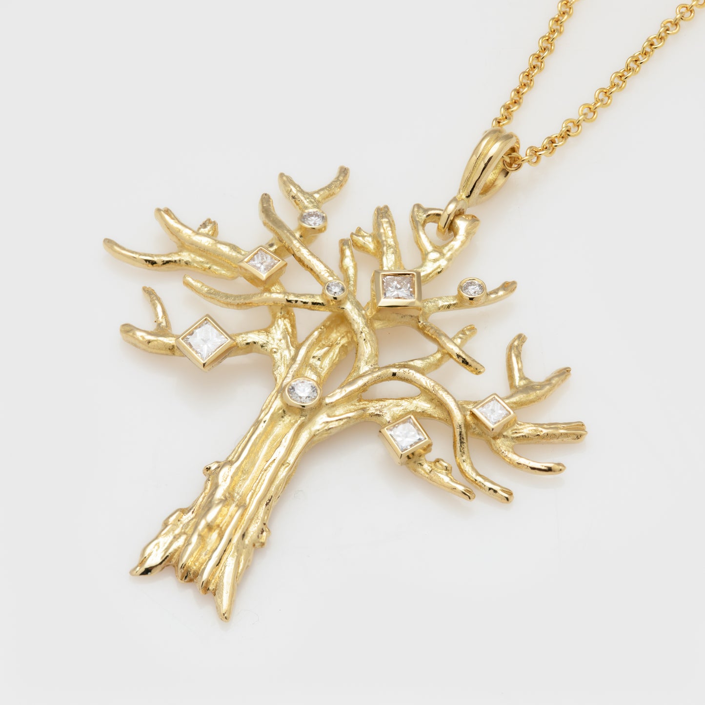 "Small Tree" Diamond Necklace