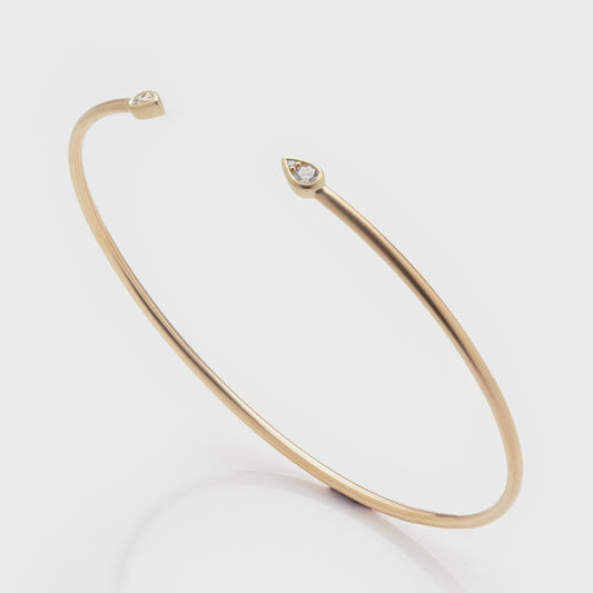 Diamond Open Bangle