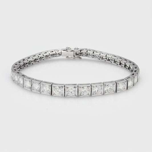 Vintage Platinum Tennis Bracelet