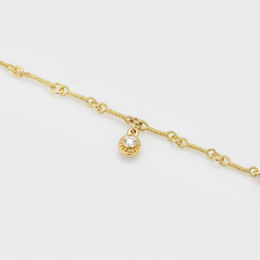 Handmade Twist Chain Diamond Bracelet