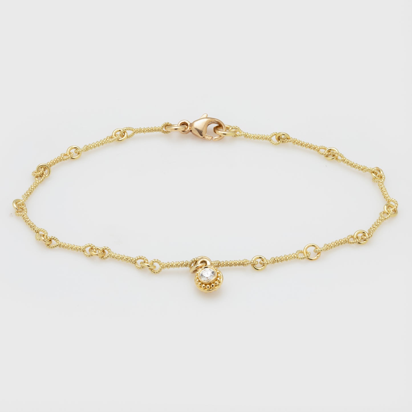 Handmade Twist Chain Diamond Bracelet