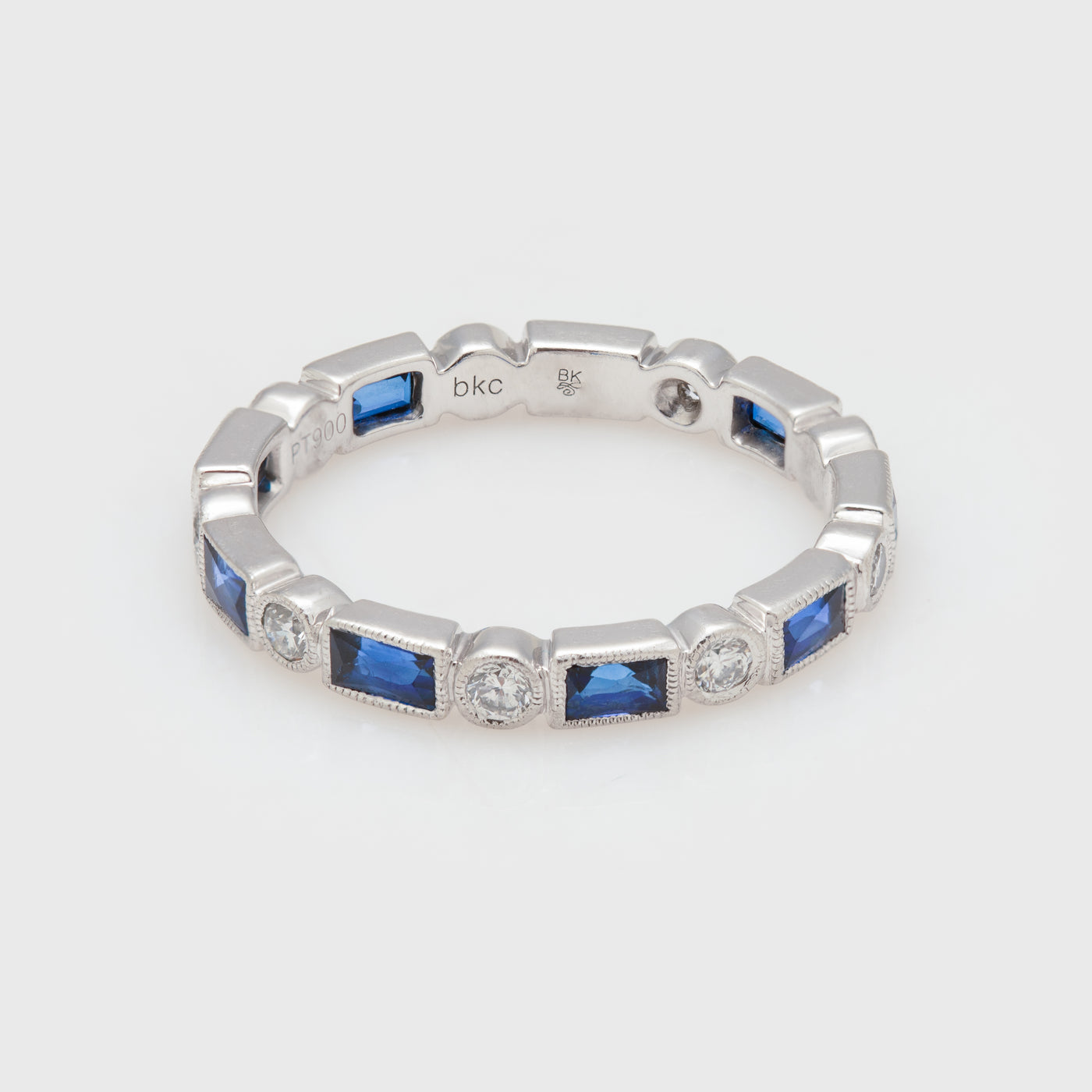 Diamond & Sapphire Eternity Band