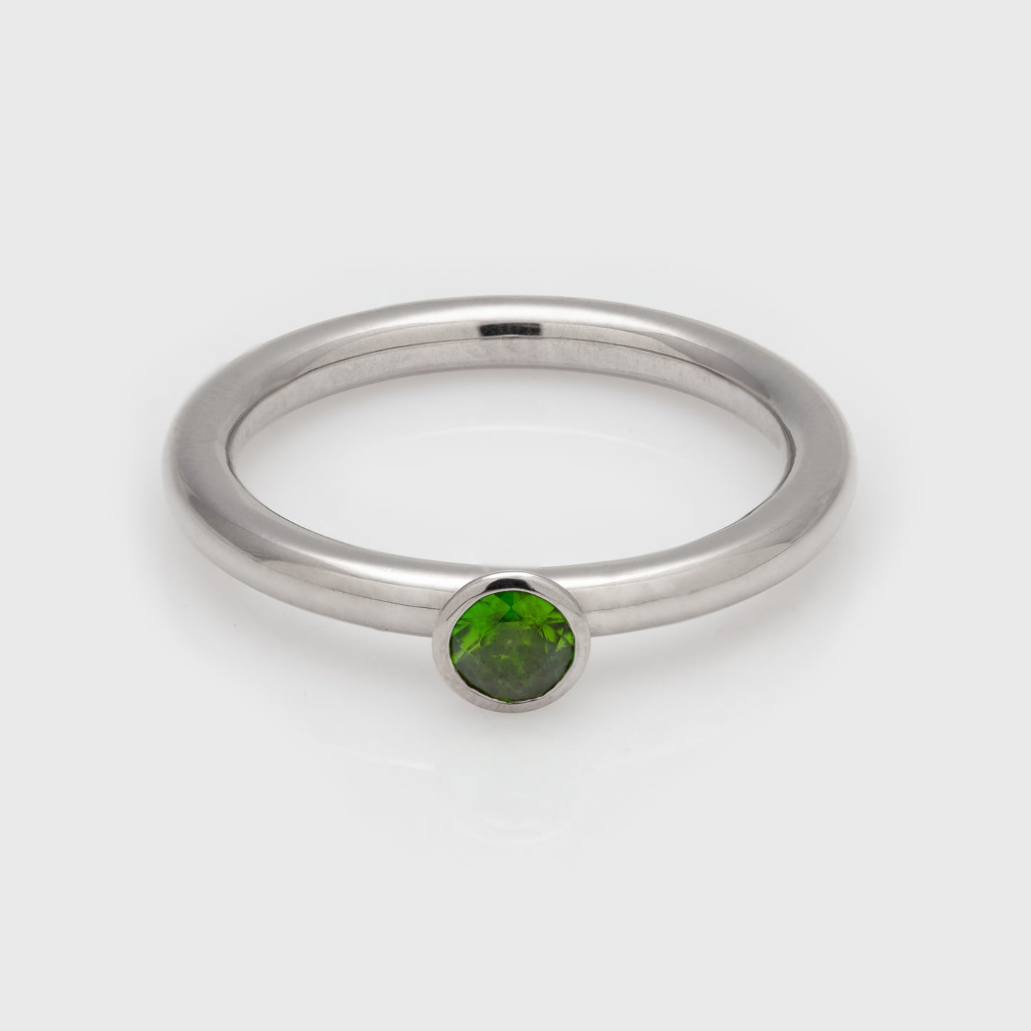 Green Diopside Ring