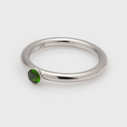 Green Diopside Ring