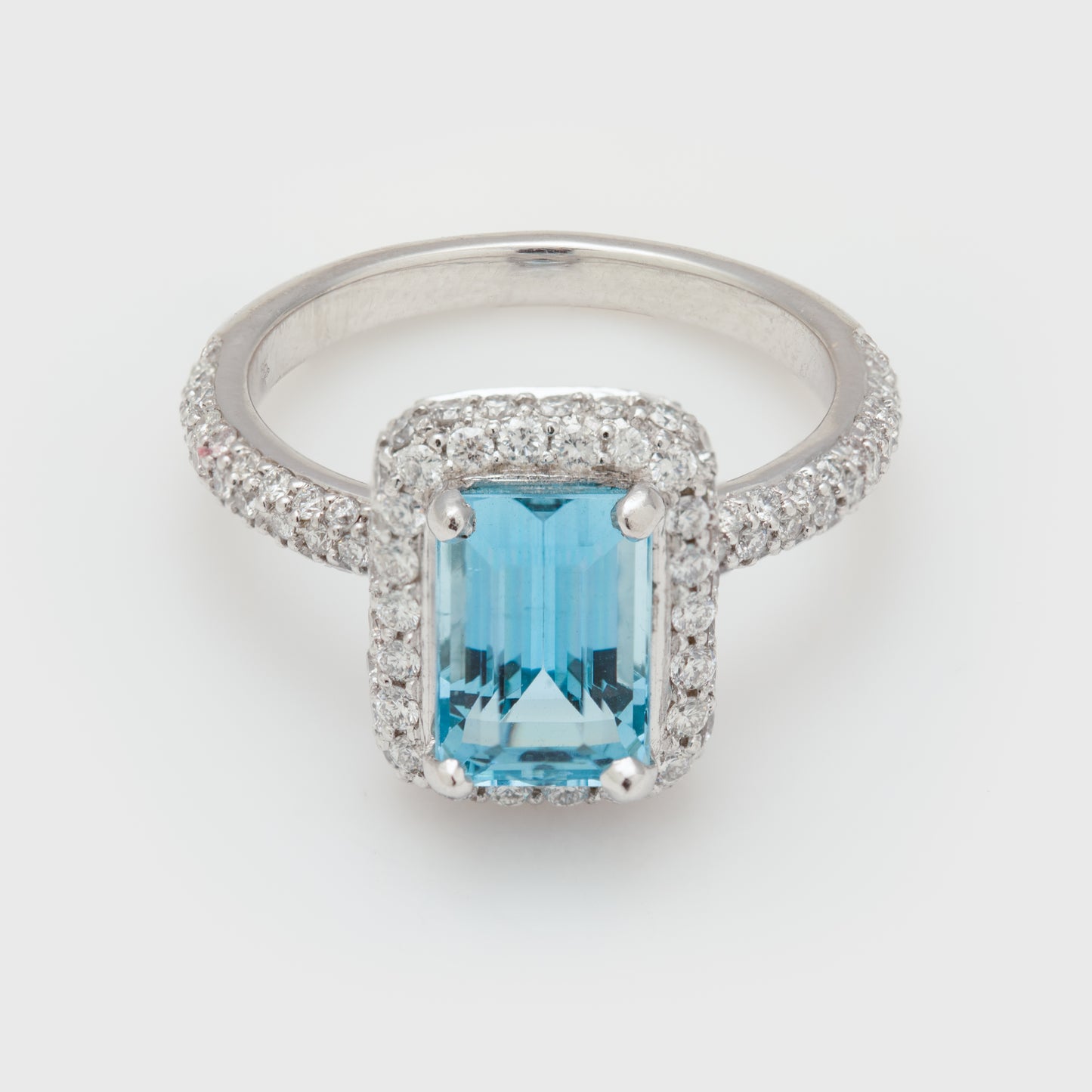 Aquamarine & Diamond Ring