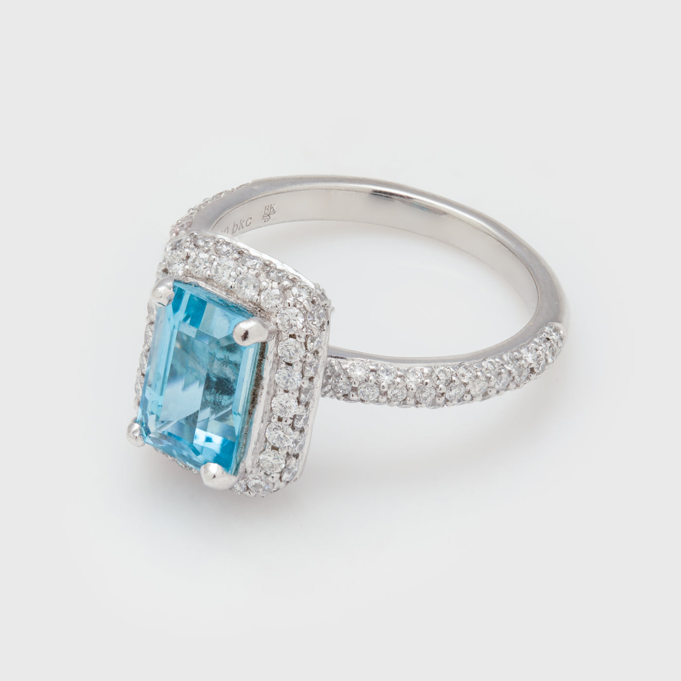 Aquamarine & Diamond Ring