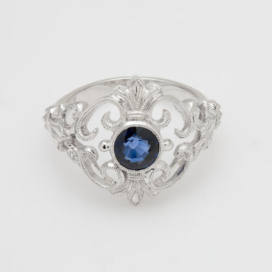 Filigree Sapphire Ring