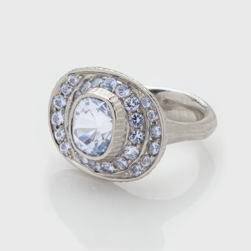 Platinum Lavender Sapphire Ring