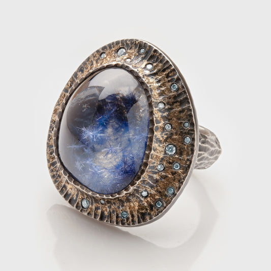 Dumortierite Quartz Ring
