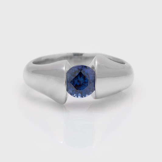 Asymmetrical Color Change Sapphire Ring