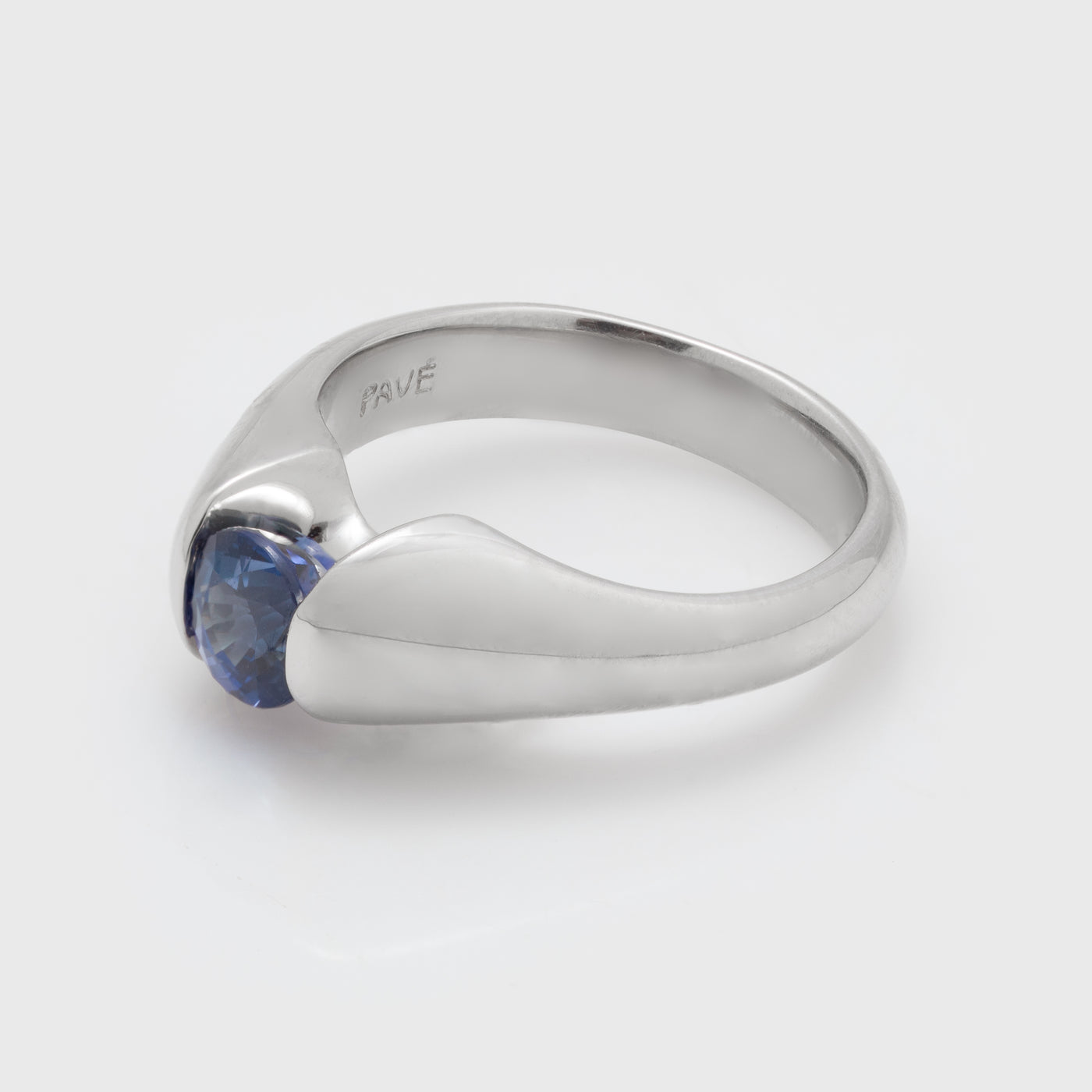 Asymmetrical Color Change Sapphire Ring