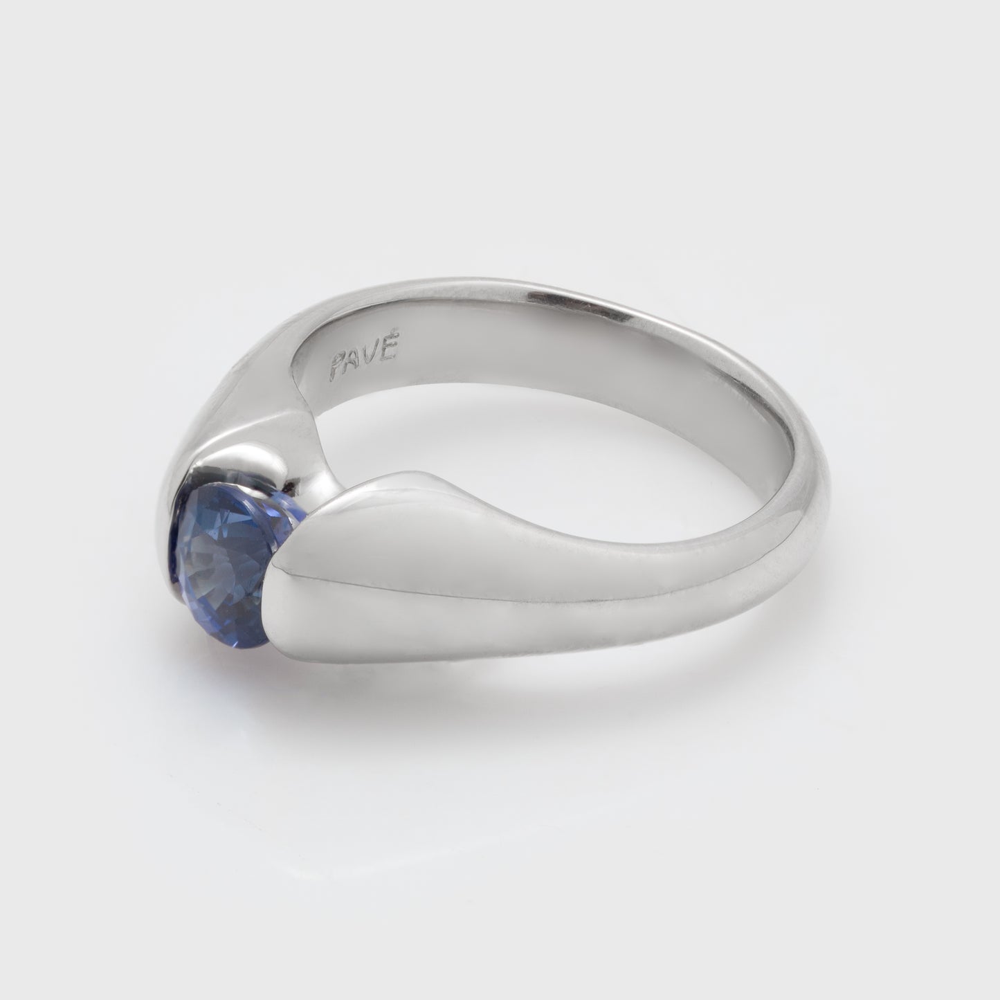 Asymmetrical Color Change Sapphire Ring