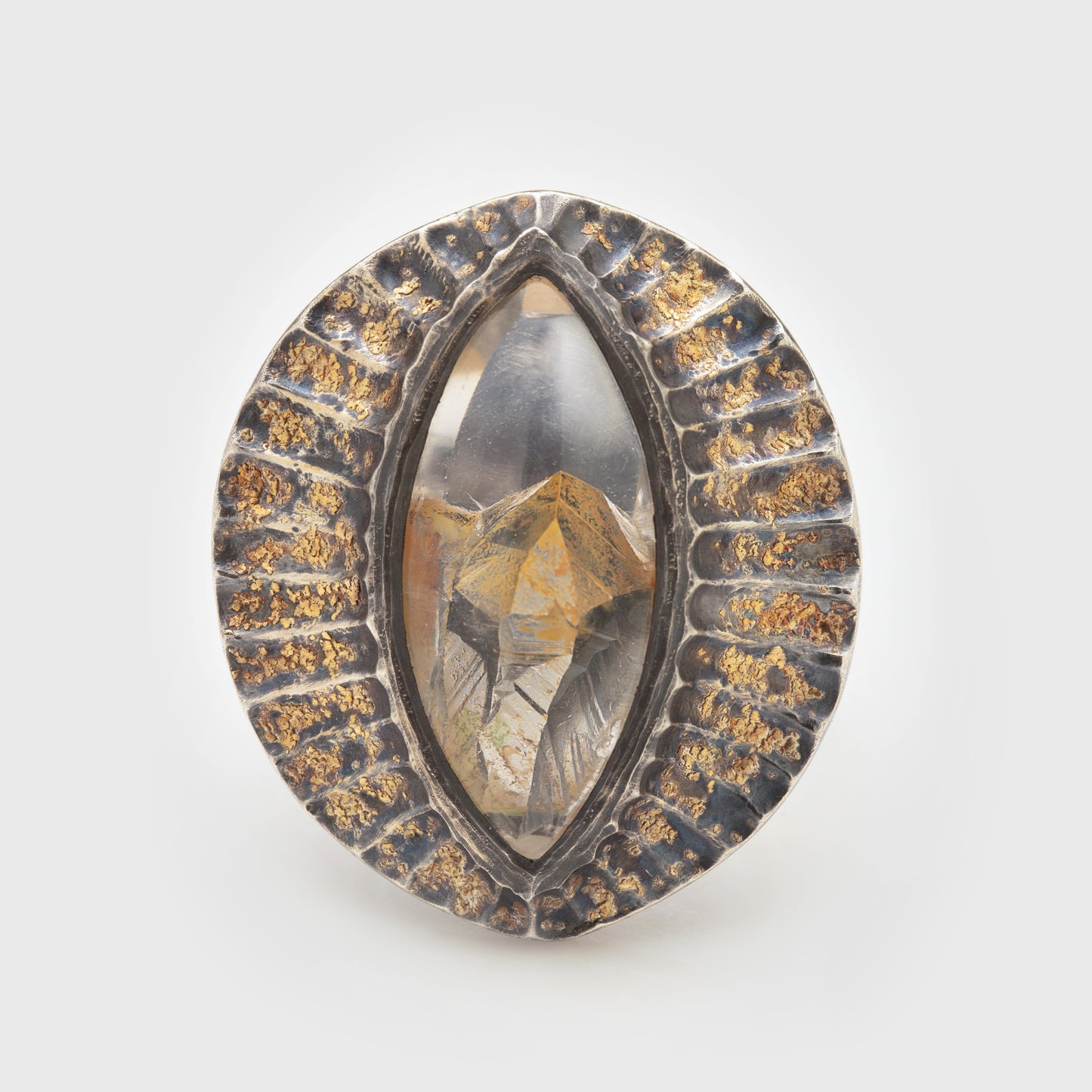 Quartz with Crystal Ring