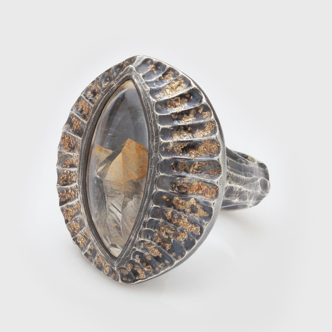 Quartz with Crystal Ring