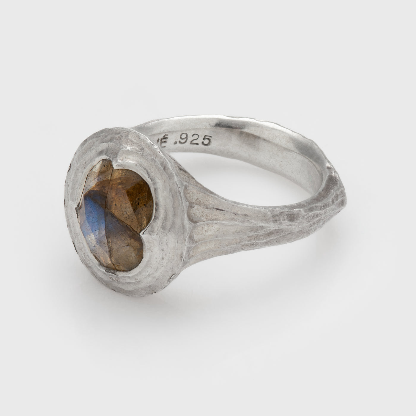 Labradorite Redwood Bark Ring