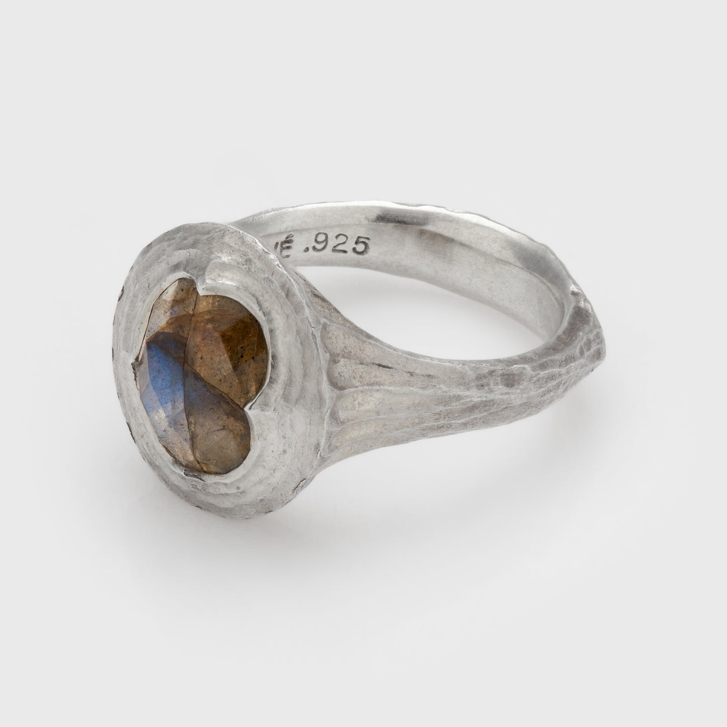 Labradorite Redwood Bark Ring