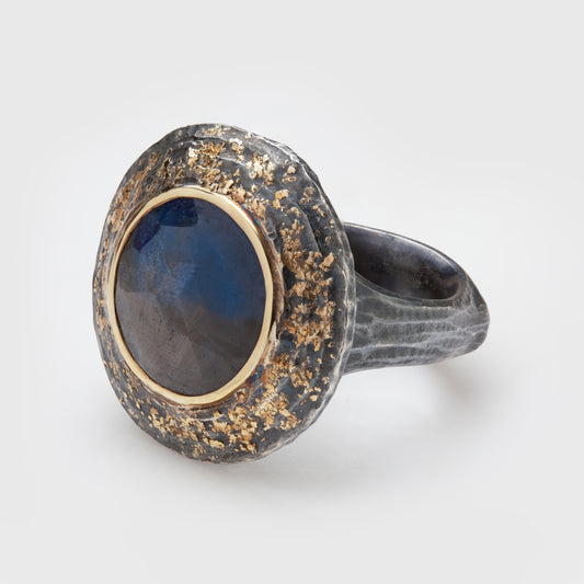 Rose Cut Sapphire Ring