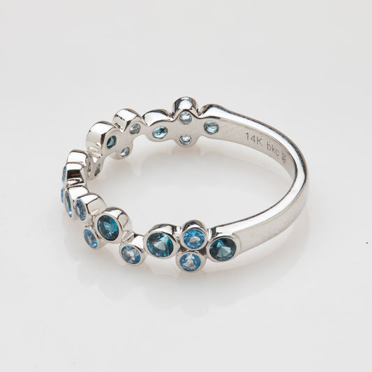 Blue Topaz Eternity Band
