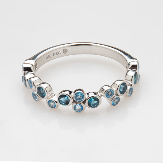 Blue Topaz Eternity Band