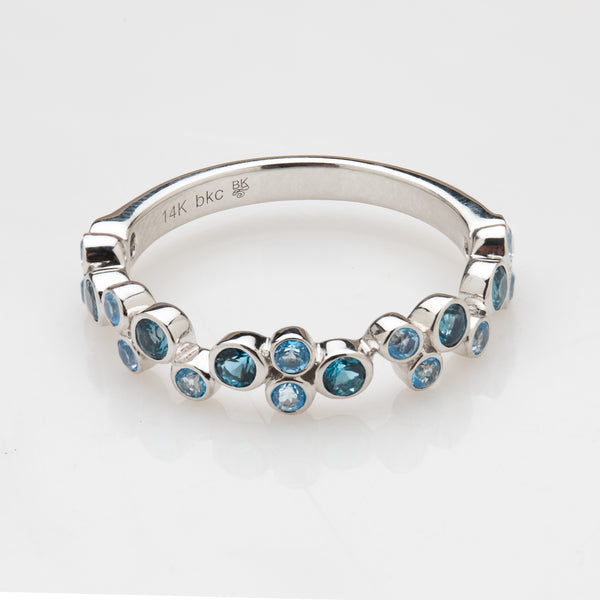 Blue topaz 2025 eternity rings